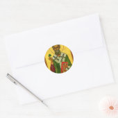 Sticker Rond Portrait Saint Patrick (Enveloppe)