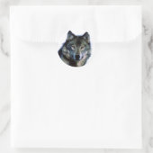 Sticker Rond Portrait Wolf (Sac)