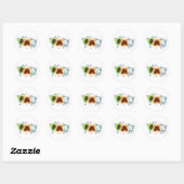 Sticker Rond Portraits de chiens T-shirts et cadeaux (Feuille)