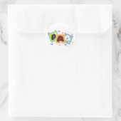 Sticker Rond Portraits de chiens T-shirts et cadeaux (Sac)