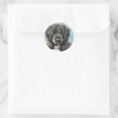 Sticker Rond Portugais Water Dog Art Stickert (Sac)