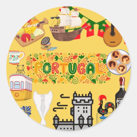 Sticker Rond Portugal (Devant)