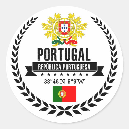 Sticker Rond Portugal (Devant)