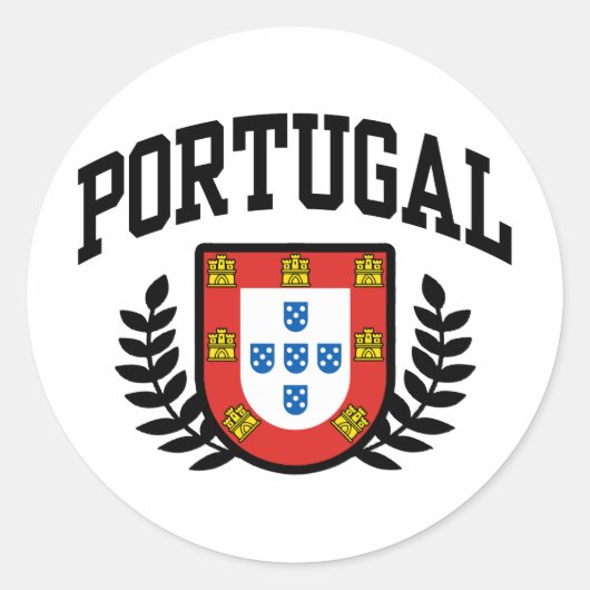 Sticker Rond Portugal Armoiries (Devant)