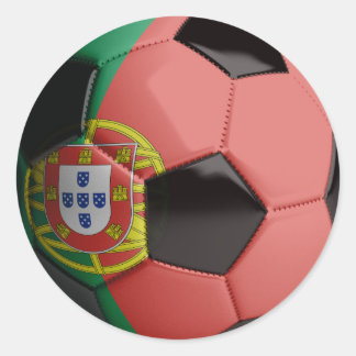 Sticker Rond Portugal drapeau Soccer Ball