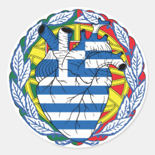 Sticker Rond Portugal Grèce