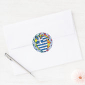 Sticker Rond Portugal Grèce (Enveloppe)