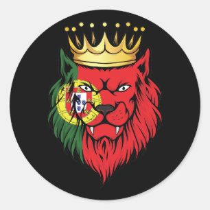 Sticker Rond Portugal Lion King