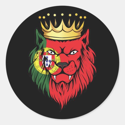 Sticker Rond Portugal Lion King (Devant)