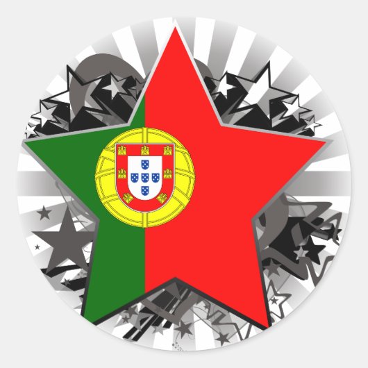 Sticker Rond Portugal Star (Devant)