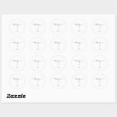 Sticker Rond Pose de guerrier (Feuille)