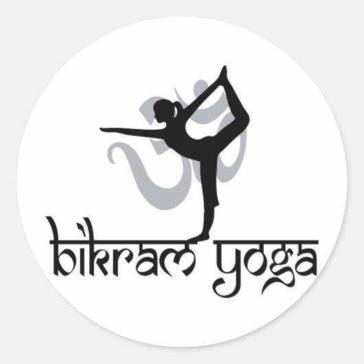Sticker Rond Pose de traction Bikram Yoga (Devant)