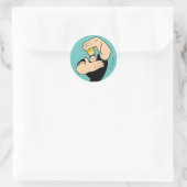 Sticker Rond Pose de trame photo Johnny Bravo (Sac)