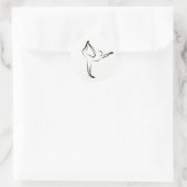 Sticker Rond Pose de yoga (Sac)