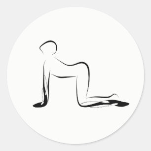 Sticker Rond Pose de yoga