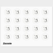 Sticker Rond Pose de yoga (Feuille)