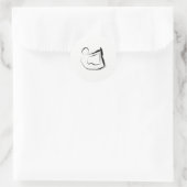 Sticker Rond Pose de yoga (Sac)