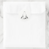 Sticker Rond Pose de yoga (Sac)