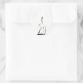 Sticker Rond Pose de yoga (Sac)