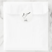 Sticker Rond Pose de yoga (Sac)