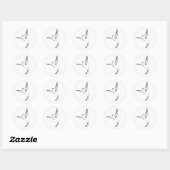 Sticker Rond Pose de yoga (Feuille)