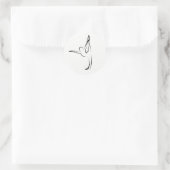 Sticker Rond Pose de yoga (Sac)