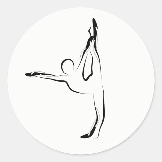 Sticker Rond Pose de yoga (Devant)