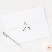 Sticker Rond Pose de yoga (Enveloppe)