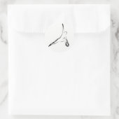 Sticker Rond Pose de yoga (Sac)