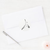 Sticker Rond Pose de yoga (Enveloppe)