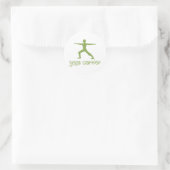 Sticker Rond Pose du guerrier de Yoga (Sac)