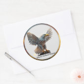 Sticker Rond "Pose resplendissante de l’aigle" (Enveloppe)