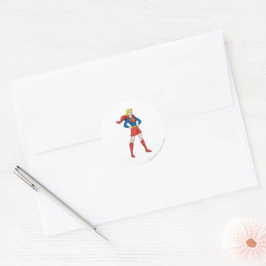 Sticker Rond Pose superfille 7 (Enveloppe)
