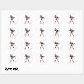 Sticker Rond Pose Supergirl 10 (Feuille)