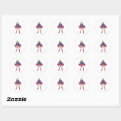 Sticker Rond Pose Supergirl 2 (Feuille)