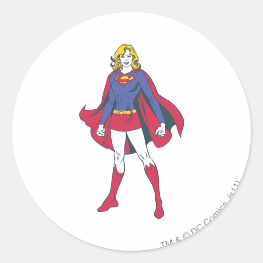 Sticker Rond Pose Supergirl 2 (Devant)