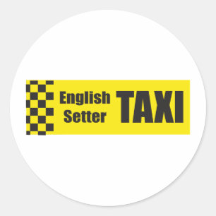 Sticker Rond Poseur anglais de taxi