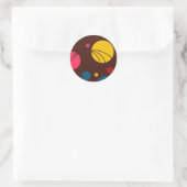 Sticker Rond Positif, ludique, heureux, moderne, cercles cool a (Sac)