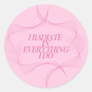 Sticker Rond Positif, Spirituel, Inspirant, Motivant