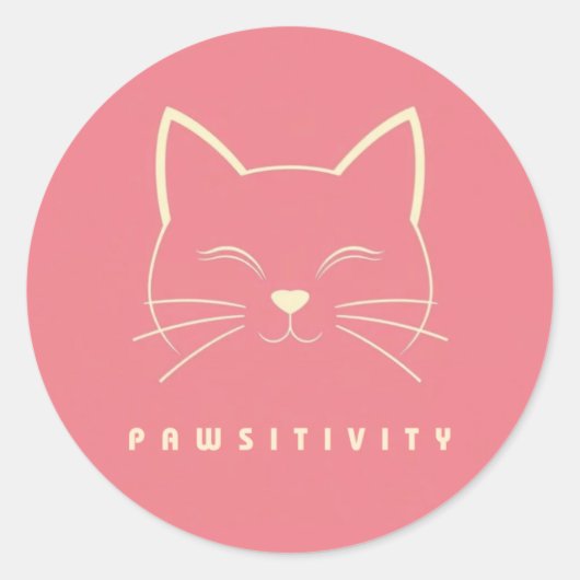 STICKER ROND POSITIVITÉ ANIMALE (Devant)