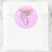 Sticker Rond Possum génial (Sac)