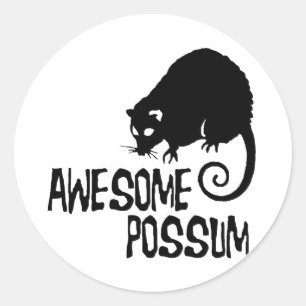 Sticker Rond Possum génial