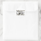 Sticker Rond Possum gothique Joue Undead (Sac)