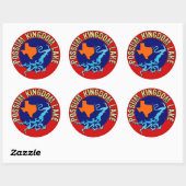 Sticker Rond Possum Kingdom Lake, Texas (Feuille)