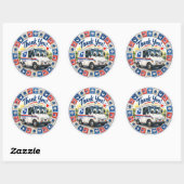 Sticker Rond Postal Workers Appreciation  (Feuille)