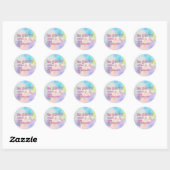 Sticker Rond Poster Axolotl - Be Happy and Smile (Feuille)