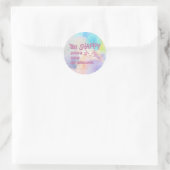 Sticker Rond Poster Axolotl - Be Happy and Smile (Sac)