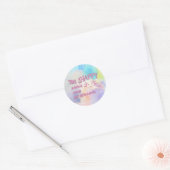 Sticker Rond Poster Axolotl - Be Happy and Smile (Enveloppe)