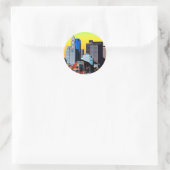 Sticker Rond Poster Custom House Boston USA (Sac)
