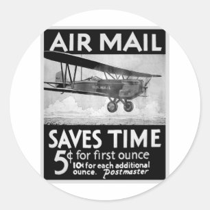 Sticker Rond Poster d'Airmail